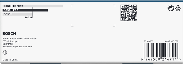 Conjunto de soquetes de impacto Bosch PRO de 1/4″ de profundidade, 9 peças.